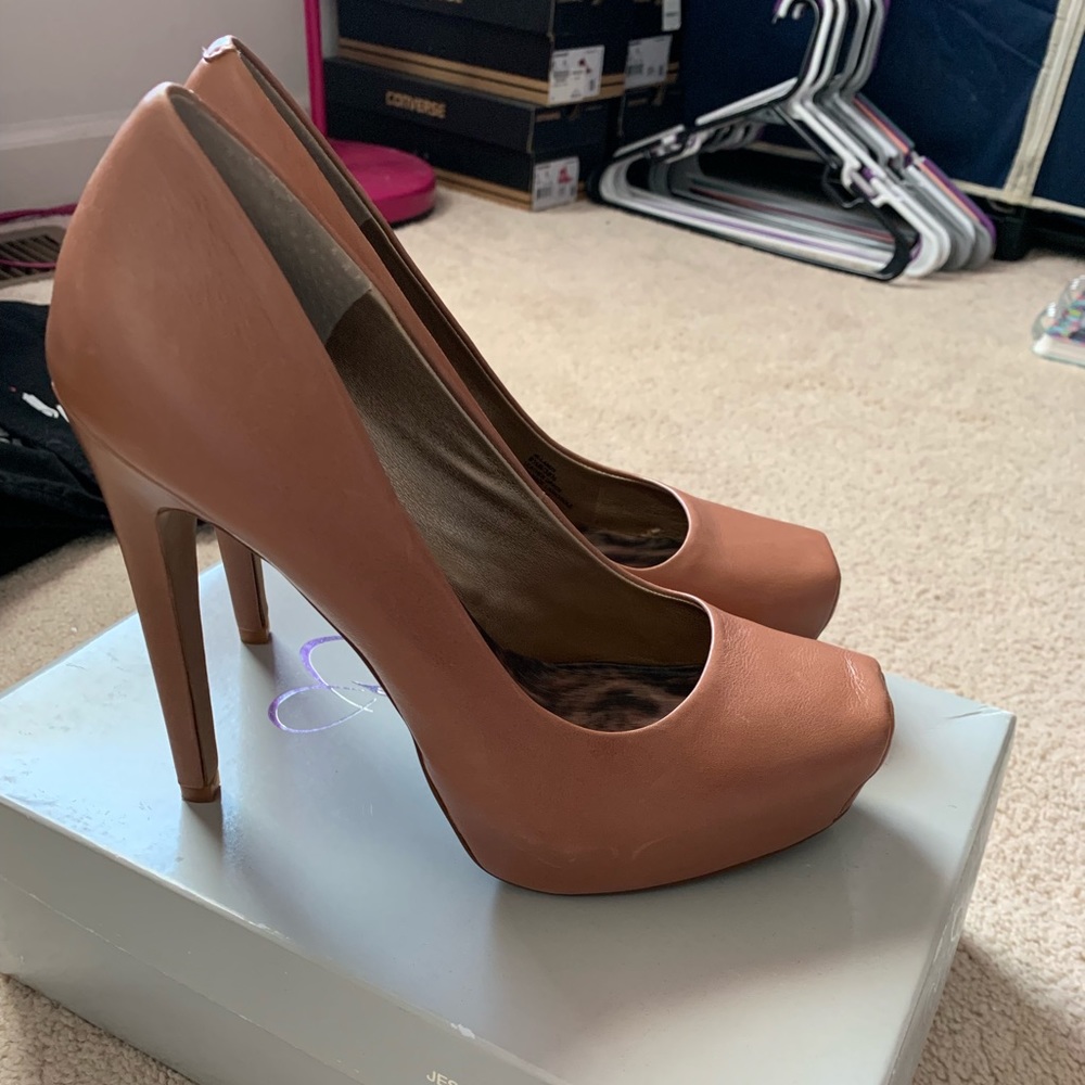 Tawny Brown/Chloe leather Jessica Simpson platform